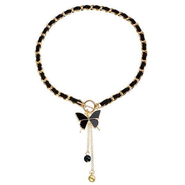 Fleece Black love tassel necklace - Image 3