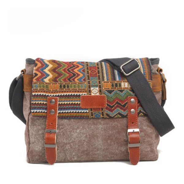 Canvas Messenger Bag for Women - Image 4