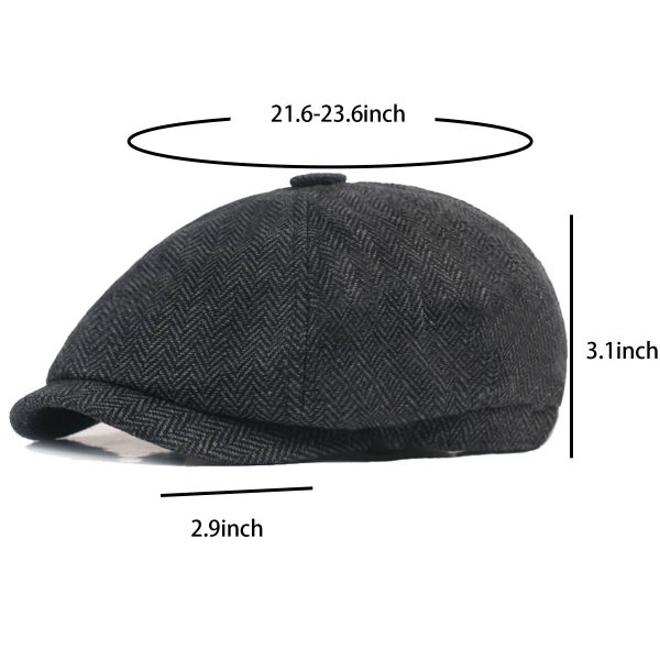 Cotton Flat Beret Cap Adjustable Size - Image 5