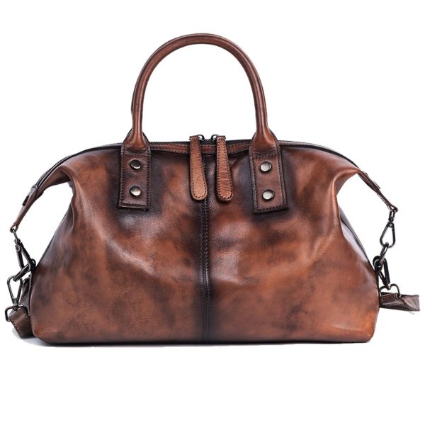 Genuine Leather Tote Handbag Cross-body Bag - Image 2