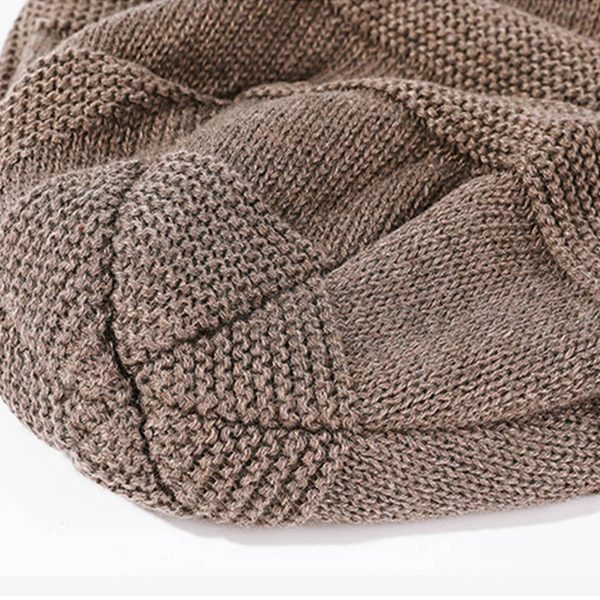 Solid Color Beanie Winter Warm Knitted Hat - Image 7