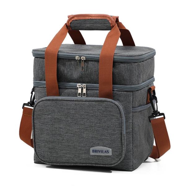 Oxford Double-layer thermal cross-body Insulated lunch bag