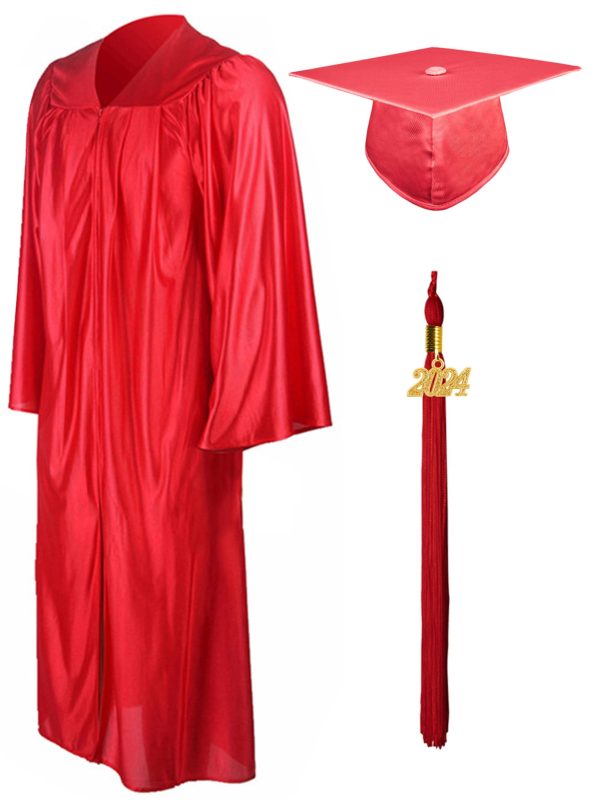 Shiny Graduation Gown Cap Tassel Set - Image 3