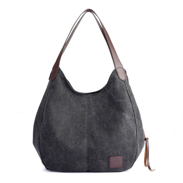 Canvas Women's Multi-pocket Tote Bag - Image 3