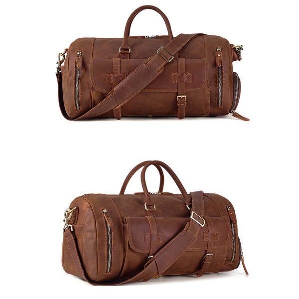 Large Leather Duffle Bag - Image 2
