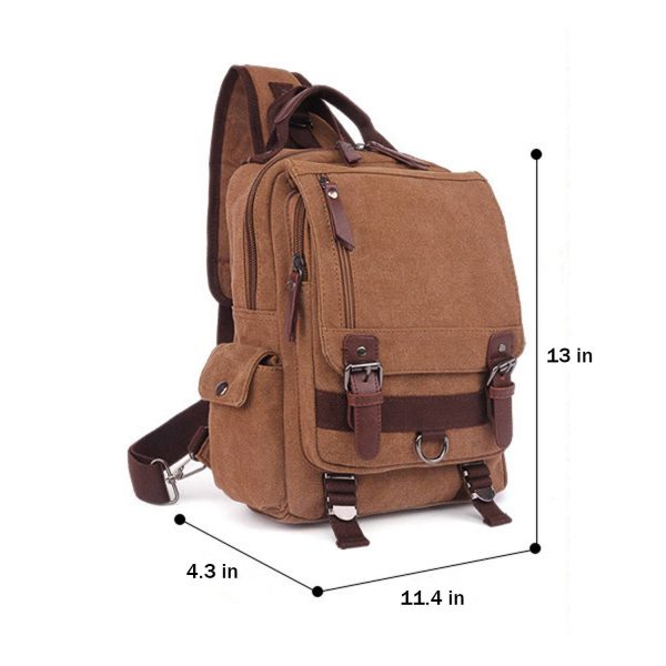 Large Capacity Canvas Crossbody Backpack for Business Travel - Image 9