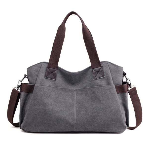 Big Canvas Tote top Handle bag for Travel - Image 2