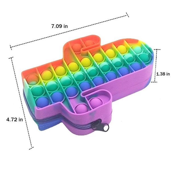 Cactus Shape Silicone Push Pop Bubble Pencil Case - Image 7