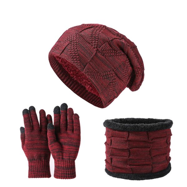 Winter Beanie Hat Scarf and Touch Screen Gloves Set - Image 4