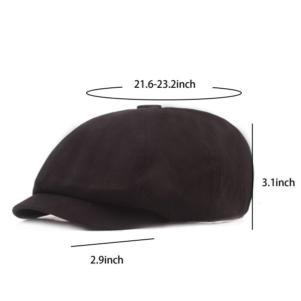 Men's Newsboy Flat Cap 100% Cotton - Image 6
