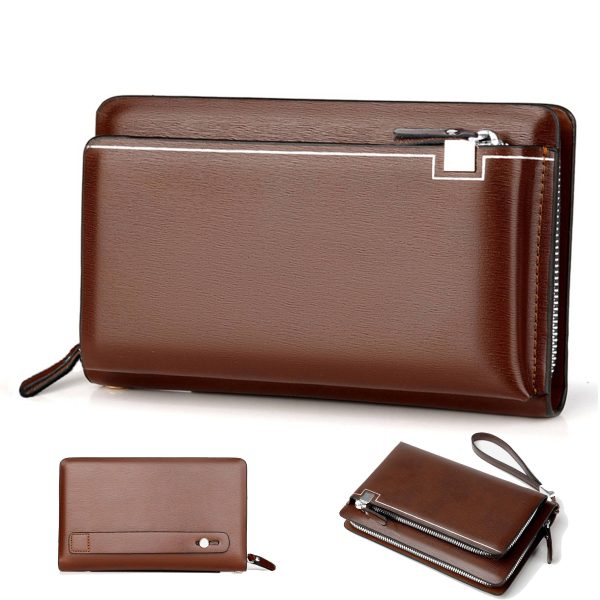 PU Leather Men's Handheld Purse
