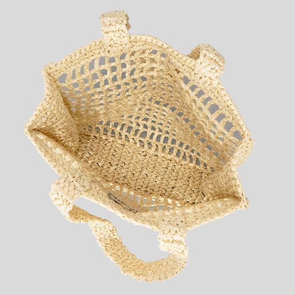 Spacious Crochet Beach Tote Bag – Straw & Mesh - Image 11