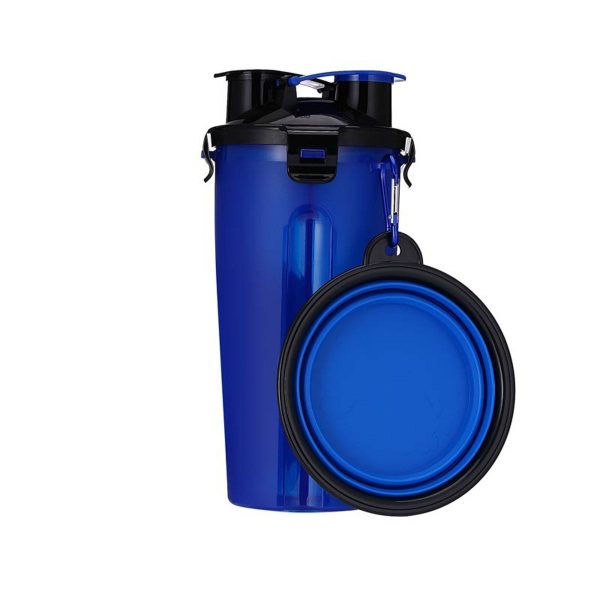 Portable pet dual-purpose water and food cup