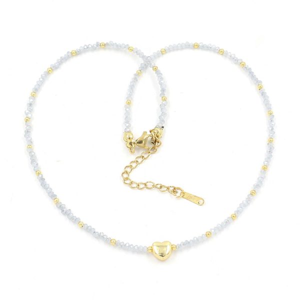 Colorful Mini Crystal Beaded Necklace - Image 3
