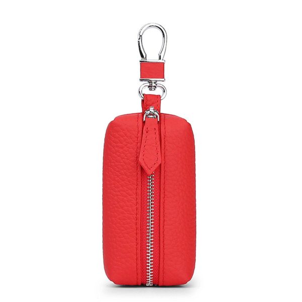 Genuine Leather Car Key Holder with Clip - Image 2