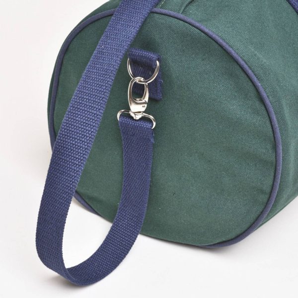 Lightweight Round-Shaped Canvas Gym Travel Bag w/ Strap - Image 5