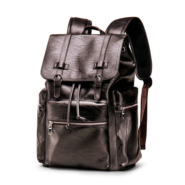 PU soft leather backpack