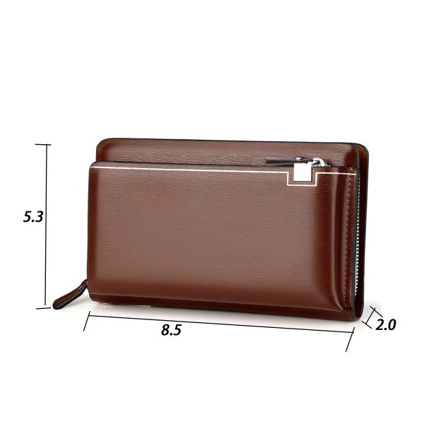 PU Leather Men's Handheld Purse - Image 5