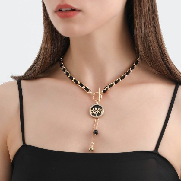 Fleece Black love tassel necklace - Image 6