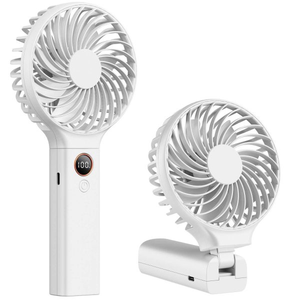 Compact Foldable 6-Speed Handheld Fan LED Display