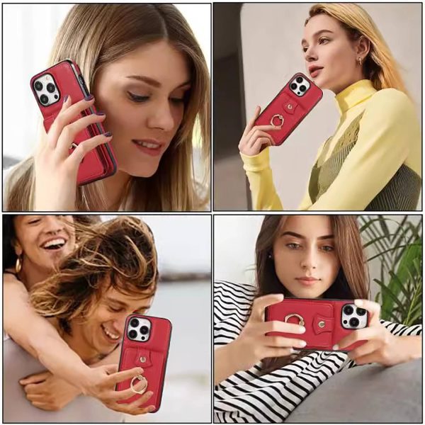 PU Leather Crossbody Phone Case w/ Wallet and Stand - Image 12