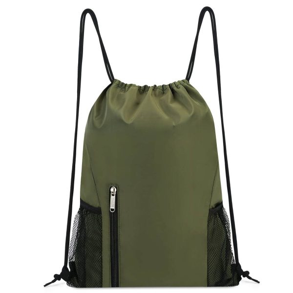 Sports Gym Water Resistant Drawstring Backpack for Women Men