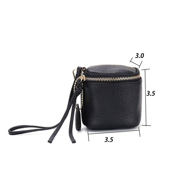 Genuine leather women's mini carrying coin bag - Image 7