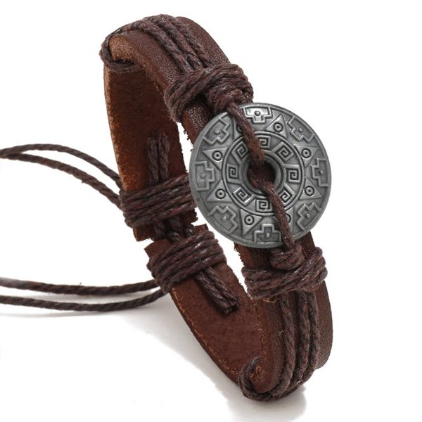 PU Braided alloy vintage bracelet - Image 2