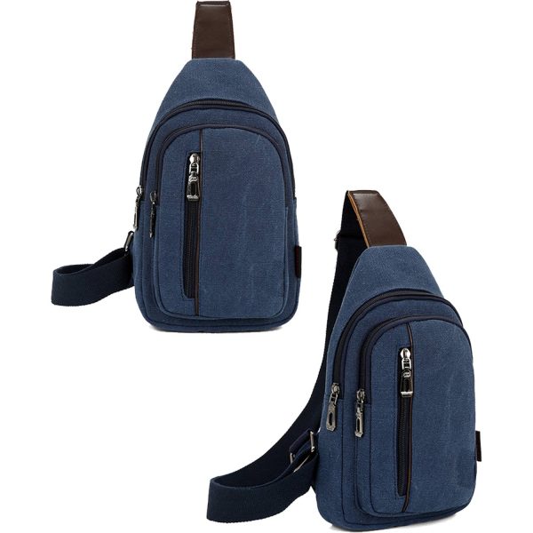 Crossbody Canvas Sling Bag Backpack with Adjustable Strap - Image 3
