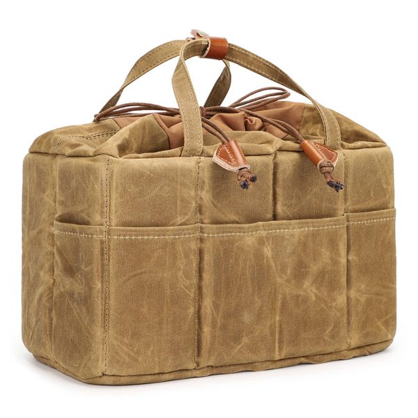 Canvas drawstring electronic accessories storage duffel bag