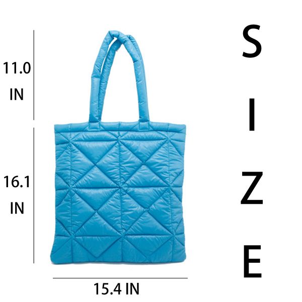 Nylon Simple puff down tote bag - Image 6