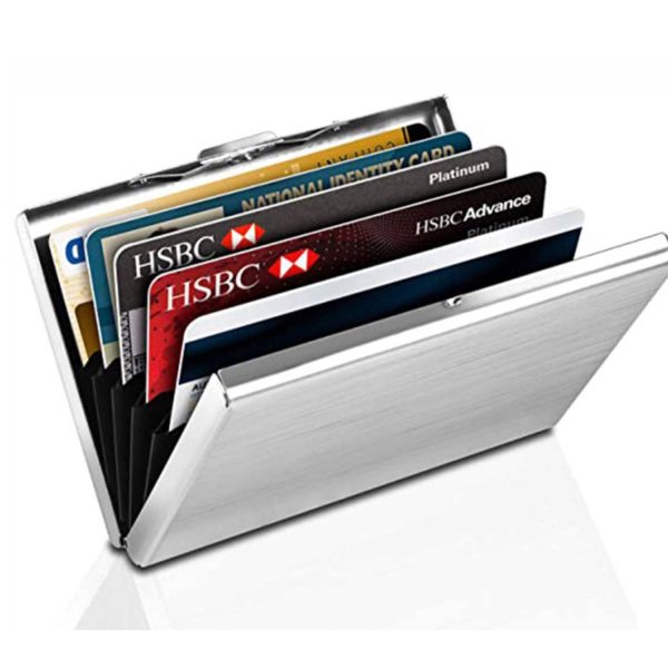 Aluminum RFID blocking credit card holder