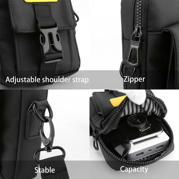 Nylon waterproof shoulder cross-body bag - Image 5