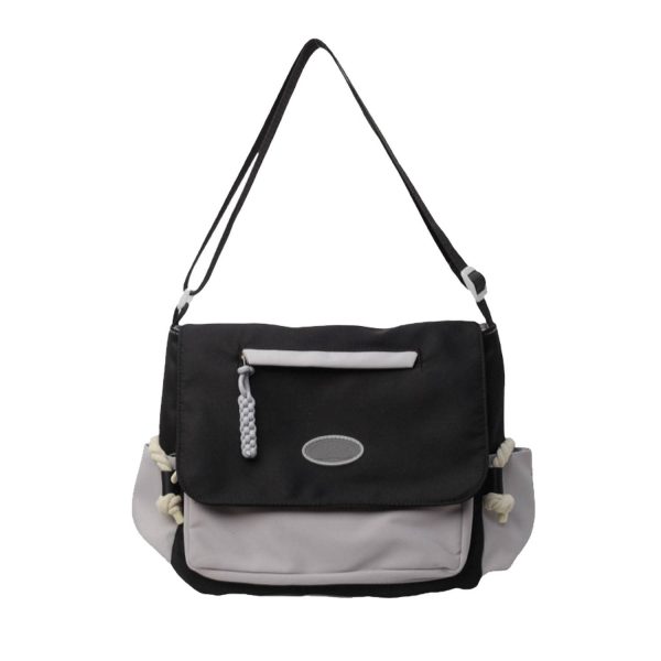 Lightweight Polyester Messenger Bag w/ Campus Style - Image 4