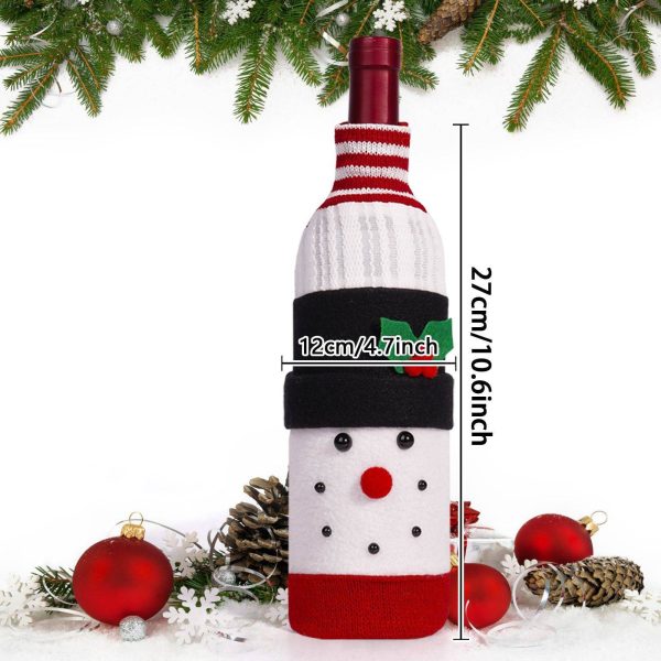 Cute Christmas Sweater Wine Bottle Cover - Image 6