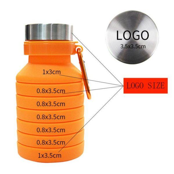 18oz Silicone Collapsible Water Bottle - Image 6