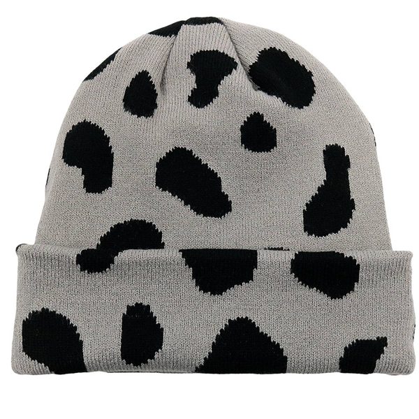 Spotted Knit Cap Cow Stripes Beanie - Image 5