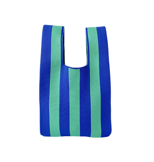 Lightweight Durable Versatile Striped Woven Handbag