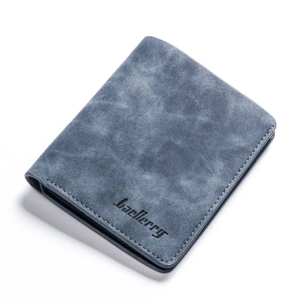PU Leather Mens Slim Wallet with Money Clip