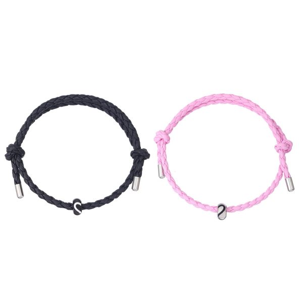 PU woven leather couple bracelet - Image 3
