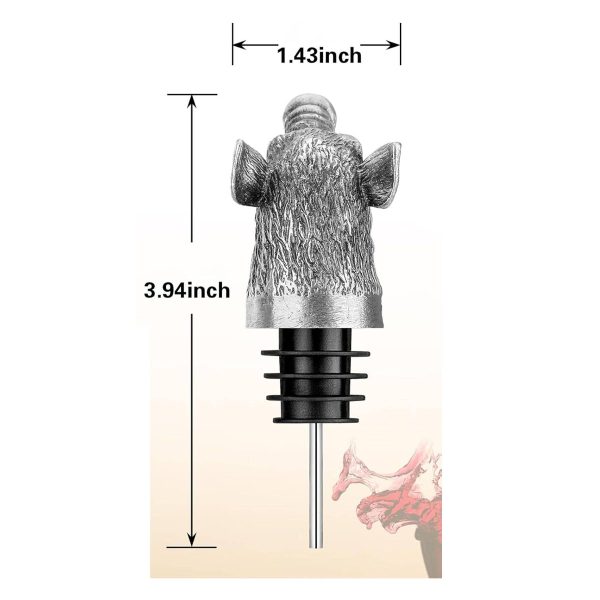 Alloy European style pig head wine dispenser - Image 5