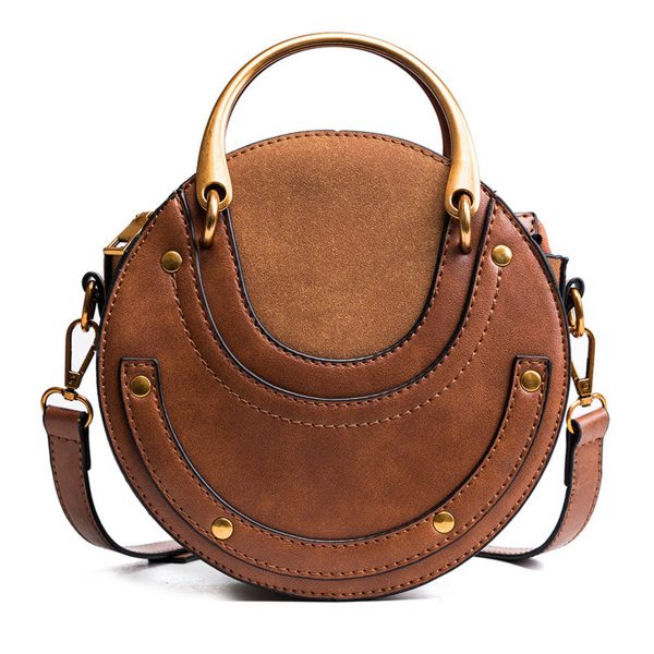 Pu Vintage round Frosted Cross-body bag