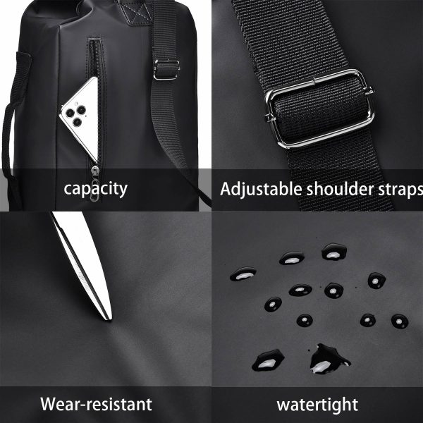 Nylon Sling Backpack with USB crossbody bag for Men - Image 4