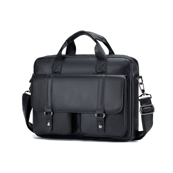 Genuine Leather Laptop Tote Bag - Image 2