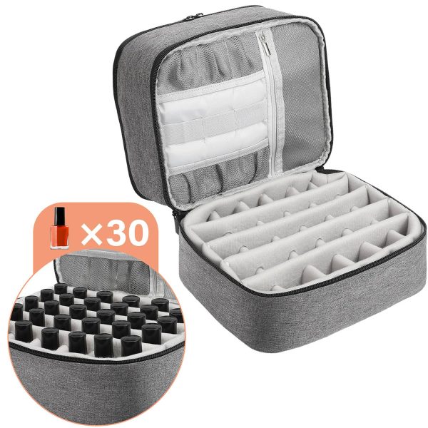 Oxford Double Layer Nail Polish Storage Makeup Bag - Image 6