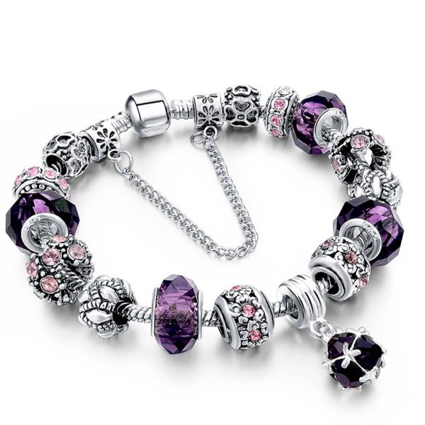 Alloy Handmade amethyst bracelet for women