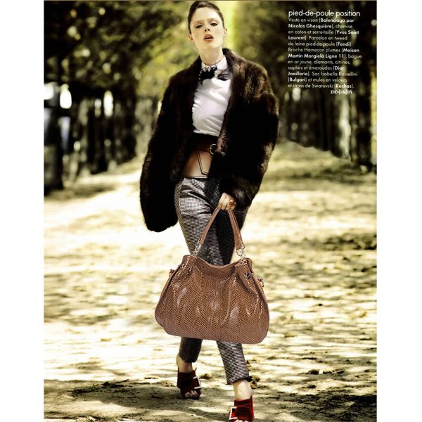 PU Leather Large Serpentine Handbag Tote Bag for women - Image 4