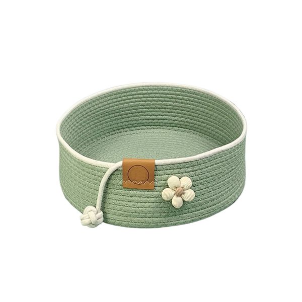 Breathable Odorless Indoor Cotton Linen Cat Bed
