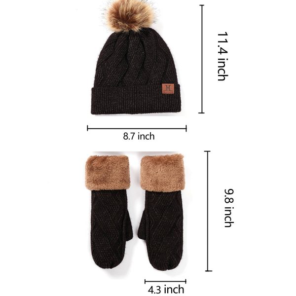 Winter Fashion Outdoor Windproof Hat Gloves Sets - Image 7