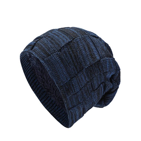 Men Lined Knit Warm Thick Binie Hat